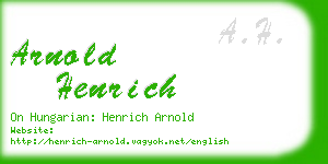 arnold henrich business card